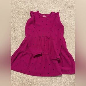 Cat & Jack Fuchsia Dress with Black Dots